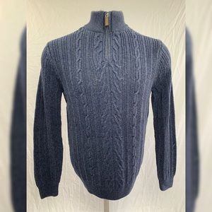 Tasso Elba 1/4 Zip Knit Sweater Size M